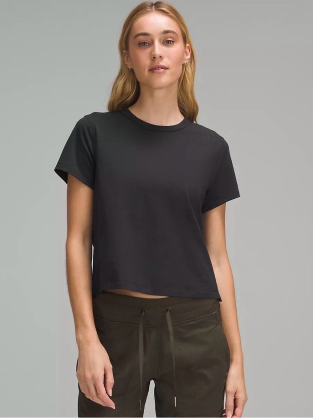 Lululemon Classic-Fit Cotton-Blend T-Shirt in Black Size 14